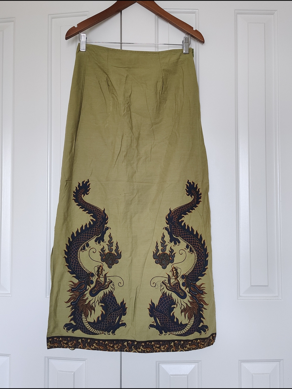 RARE Y2K Free People Maxi Dragon Skirt- Featured in 1998 dELiA*s Catalogue